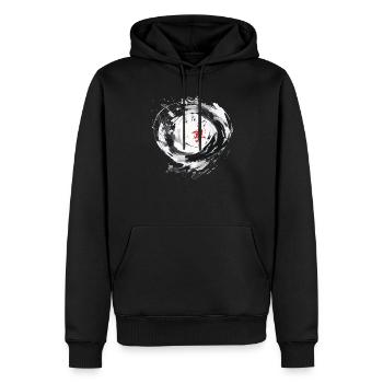 Chinese Calligraphy Circle - Men’s Premium Organic Hoodie - black - Front - Nico (187cm)