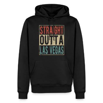 Straight Outta Las Vegas - Männer Premium Bio Hoodie - Schwarz - Vorne - Nico (187cm)