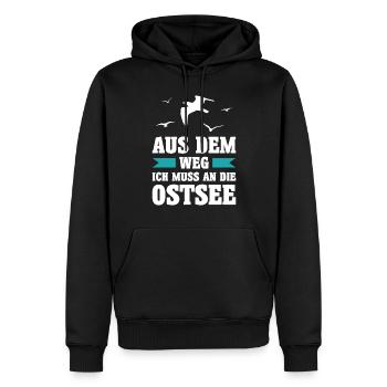 Ostsee Moin Meer See Urlaub Norden Möwen Geschenk - Männer Premium Bio Hoodie - Schwarz - Vorne - Nico (187cm)