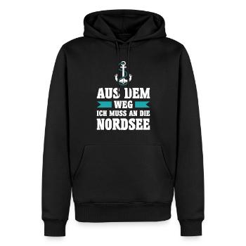 Nordsee Meer Anker Urlaub Norden See Geschenk - Männer Premium Bio Hoodie - Schwarz - Vorne - Nico (187cm)