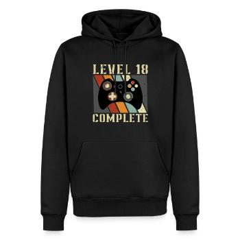 18 Geburtstag Junge Mädchen Deko TShirt Geschenke - Männer Premium Bio Hoodie - Schwarz - Vorne - Nico (187cm)