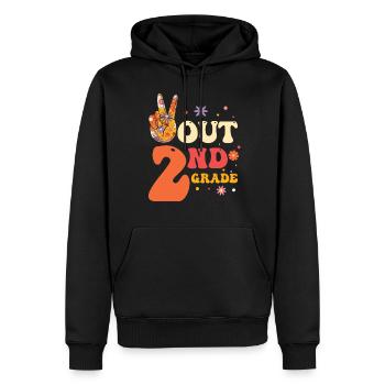 Peace Out 1. Klasse Letzter Schultag - Männer Premium Bio Hoodie - Schwarz - Vorne - Nico (187cm)