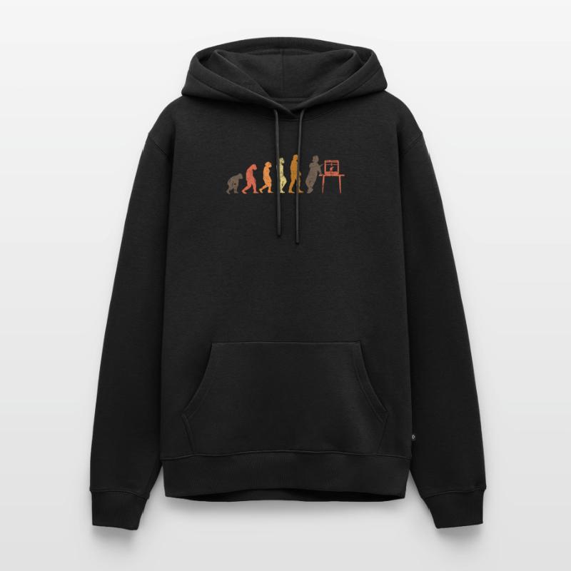3D Printer Evolution 3D Printer Retro Men’s Premium Organic Hoodie