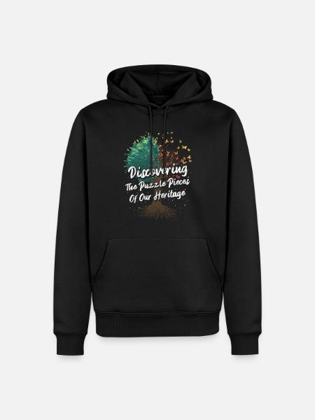 Genealogy Saying - Men’s Premium Organic Hoodie - black
