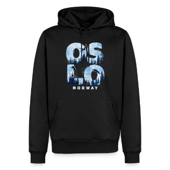 Oslo Norwegen Souvenir Urlaub - Männer Premium Bio Hoodie - Schwarz - Vorne - Nico (187cm)