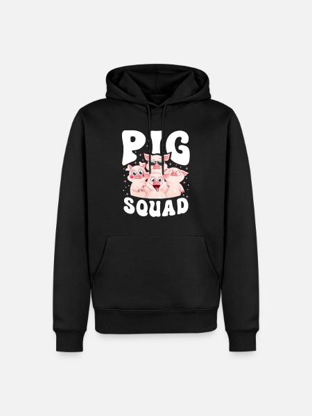 Pig Trupp - Männer Premium Bio Hoodie - Schwarz