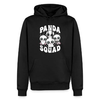 Panda Trupp - Männer Premium Bio Hoodie - Schwarz - Vorne - Nico (187cm)