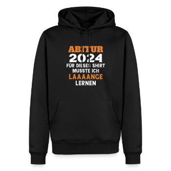 Abitur 2024 Abiturientin Geschenk Abiturient - Männer Premium Bio Hoodie - Schwarz - Vorne - Nico (187cm)
