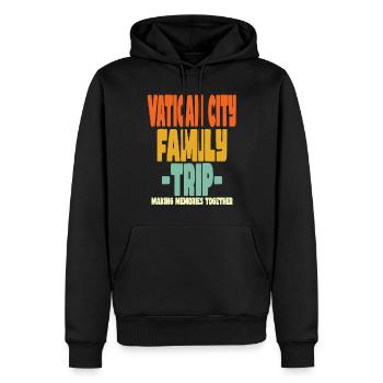 Vacances en famille dans la Cité du Vatican - Sweat à capuche Premium bio Homme - noir - Devant - Nico (187cm)