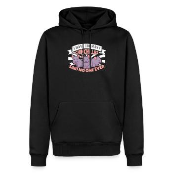 Chinchilla Liebhaber Geschenk Geschenkidee - Männer Premium Bio Hoodie - Schwarz - Vorne - Nico (187cm)