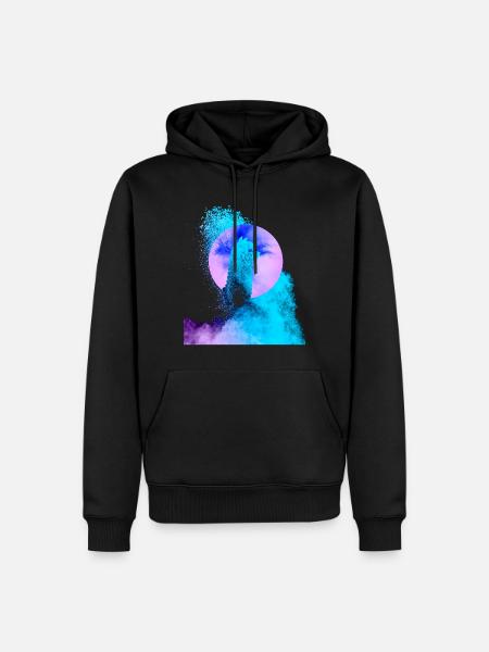 Abstract Alpaca - Männer Premium Bio Hoodie - Schwarz