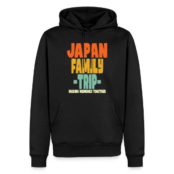Vacances en famille au Japon - Sweat à capuche Premium bio Homme - noir - Devant - Nico (187cm)