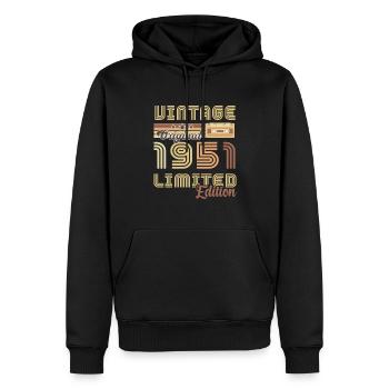 Original 1951 Vintage Retro Jubiläum - Männer Premium Bio Hoodie - Schwarz - Vorne - Nico (187cm)