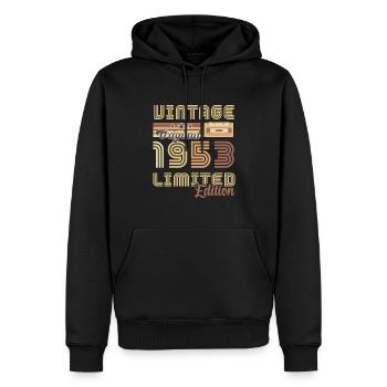 1953 Vintage Original 1953 Geburtstagsgeschenk - Männer Premium Bio Hoodie - Schwarz - Vorne - Nico (187cm)