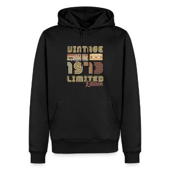 1973 Vintage Original 1973 Geburtstagsgeschenk - Männer Premium Bio Hoodie - Schwarz - Vorne - Nico (187cm)