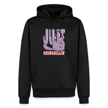 Chinchilla Liebhaber Geschenk Geschenkidee - Männer Premium Bio Hoodie - Schwarz - Vorne - Nico (187cm)