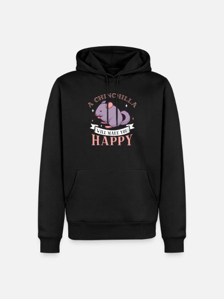 Chinchilla Liebhaber Geschenk Geschenkidee - Männer Premium Bio Hoodie - Schwarz
