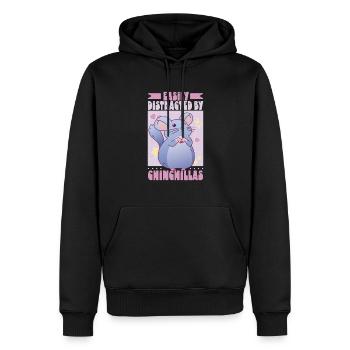 Chinchilla Liebhaber Geschenk Geschenkidee - Männer Premium Bio Hoodie - Schwarz - Vorne - Nico (187cm)