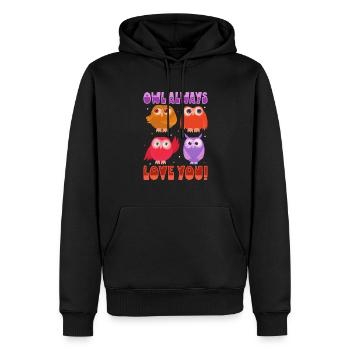 Owl Cute Owl Owl Lover just a Boy who loves owls - Männer Premium Bio Hoodie - Schwarz - Vorne - Nico (187cm)