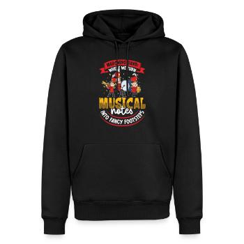 Musique de répétition de l’école clarinettiste de fanfare - Sweat à capuche Premium bio Homme - noir - Devant - Nico (187cm)