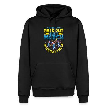 Musique de répétition de l’école clarinettiste de fanfare - Sweat à capuche Premium bio Homme - noir - Devant - Nico (187cm)