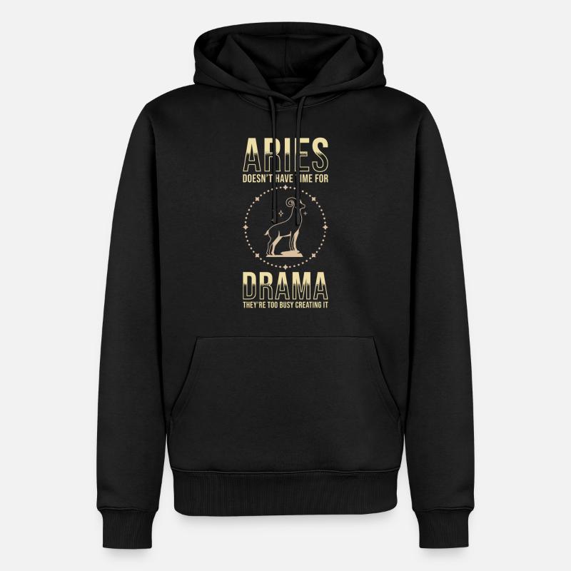 Widder Sternzeichen Astrologie Horoskop Widder - Männer Premium Bio Hoodie - Schwarz