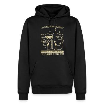 Zwillinge Sternzeichen Astrologie Horoskop - Männer Premium Bio Hoodie - Schwarz - Vorne - Nico (187cm)
