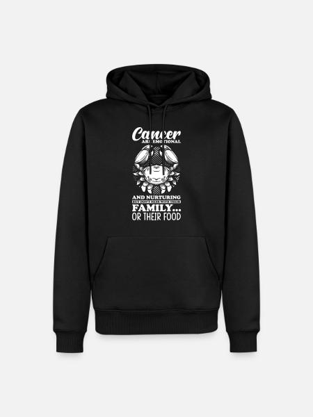 Cancer Horoscope de l’astrologie du zodiaque Cancer - Sweat à capuche Premium bio Homme - noir