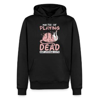 Opossum Spruch - Männer Premium Bio Hoodie - Schwarz - Vorne - Nico (187cm)