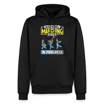 Musique de répétition de l’école clarinettiste de fanfare - Sweat à capuche Premium bio Homme - noir - Devant - Nico (187cm)
