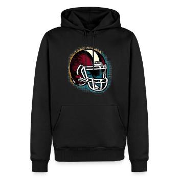 Casque de football américain Pop Art Design - Sweat à capuche Premium bio Homme - noir - Devant - Nico (187cm)