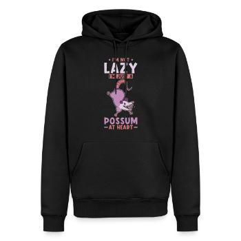 Opossum Spruch - Männer Premium Bio Hoodie - Schwarz - Vorne - Nico (187cm)