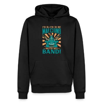 Musique de répétition de l’école clarinettiste de fanfare - Sweat à capuche Premium bio Homme - noir - Devant - Nico (187cm)