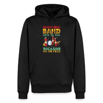 Musique de répétition de l’école clarinettiste de fanfare - Sweat à capuche Premium bio Homme - noir - Devant - Nico (187cm)