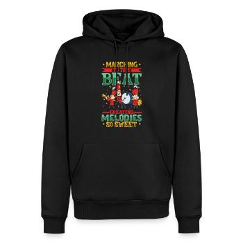 Musique de répétition de l’école clarinettiste de fanfare - Sweat à capuche Premium bio Homme - noir - Devant - Nico (187cm)