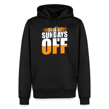 Erfolg Inspiration Spruch Sonntage Frei - Männer Premium Bio Hoodie - Schwarz - Vorne - Nico (187cm)
