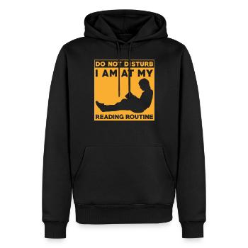 Lesen Leseratte Buchliebhaber - Männer Premium Bio Hoodie - Schwarz - Vorne - Nico (187cm)