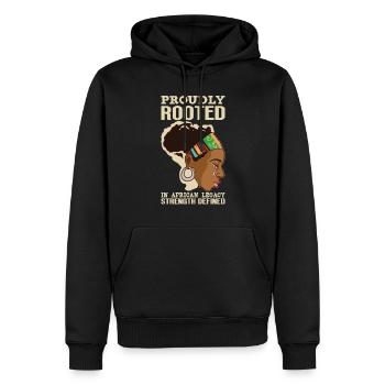 Afro Black Girl Pride Afro Girl Afrocentrique - Sweat à capuche Premium bio Homme - noir - Devant - Nico (187cm)