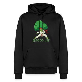 Brocoli Arts Martiaux Karaté MMA Boxe Coups de pied - Sweat à capuche Premium bio Homme - noir - Devant - Nico (187cm)
