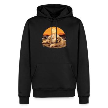 Maremma Abruzzo German Shepherd Maremmano Abruzzese - Men’s Premium Organic Hoodie - black - Front - Nico (187cm)