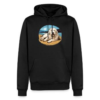 Maremma Abruzzo German Shepherd Maremmano Abruzzese - Men’s Premium Organic Hoodie - black - Front - Nico (187cm)