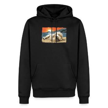 Maremma Abruzzo German Shepherd Maremmano Abruzzese - Men’s Premium Organic Hoodie - black - Front - Nico (187cm)