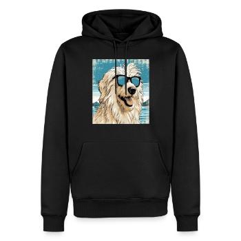 Maremmano Abruzzese German Shepherd - Men’s Premium Organic Hoodie - black - Front - Nico (187cm)