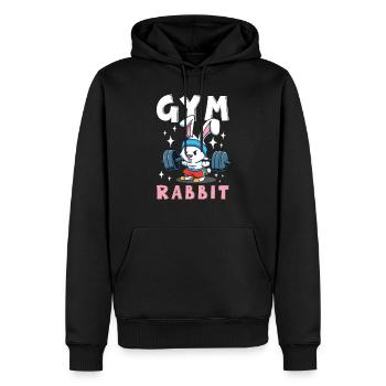 Bodybuilding Powerlifting Weightlifting Fitness - Men’s Premium Organic Hoodie - black - Front - Nico (187cm)