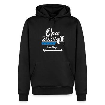 Opa in 2024 bitte warten - Männer Premium Bio Hoodie - Schwarz - Vorne - Nico (187cm)