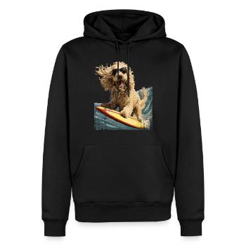 Maremmano Abruzzese Berger Allemand Surfeur - Sweat à capuche Premium bio Homme - noir - Devant - Nico (187cm)