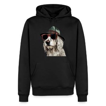 Maremmano Abruzzese German Shepherd - Men’s Premium Organic Hoodie - black - Front - Nico (187cm)