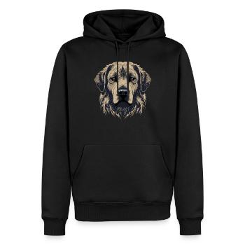 Kangal Dog Dog Breed Face - Men’s Premium Organic Hoodie - black - Front - Nico (187cm)