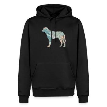 Kangal Berger Chien Race Floral - Sweat à capuche Premium bio Homme - noir - Devant - Nico (187cm)