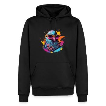 Taube bunter Vogel - Männer Premium Bio Hoodie - Schwarz - Vorne - Nico (187cm)